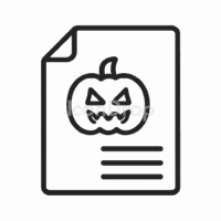 Halloween Notes Icon Outline