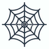 Halloween Spider Web Icon Outline