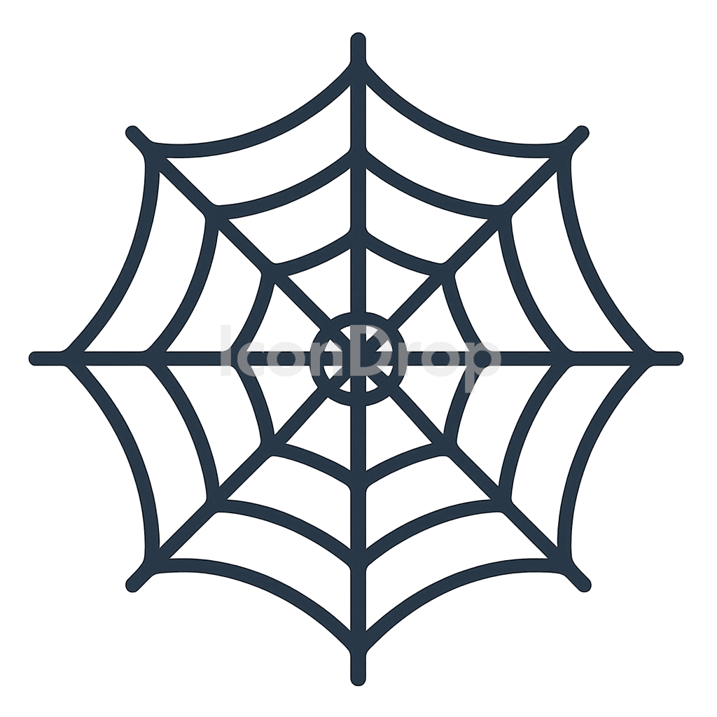 Halloween Spider Web Icon Outline