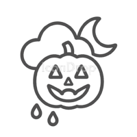 Halloween Weather App Icon Outline