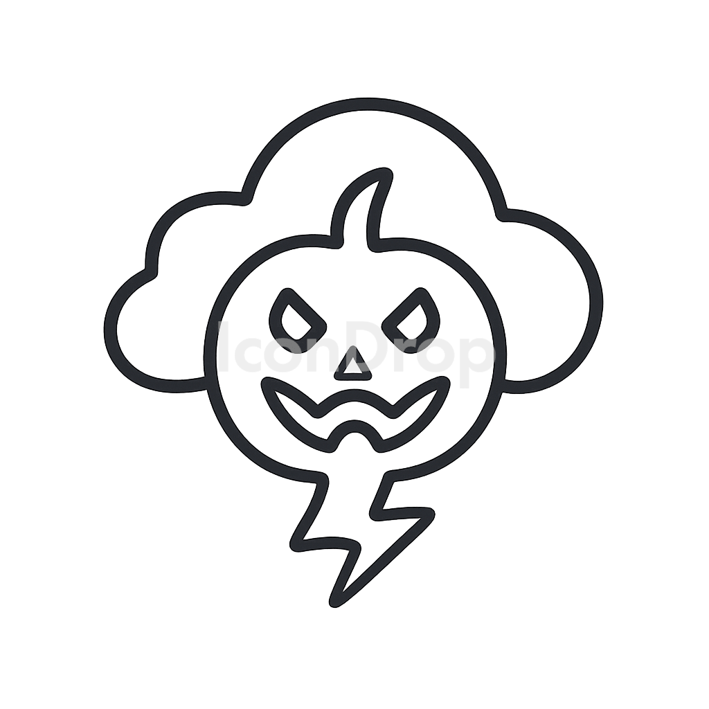 Halloween Weather Icon Outline