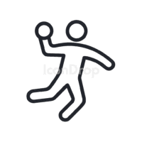 ハンドボールのアイコン(アウトライン)