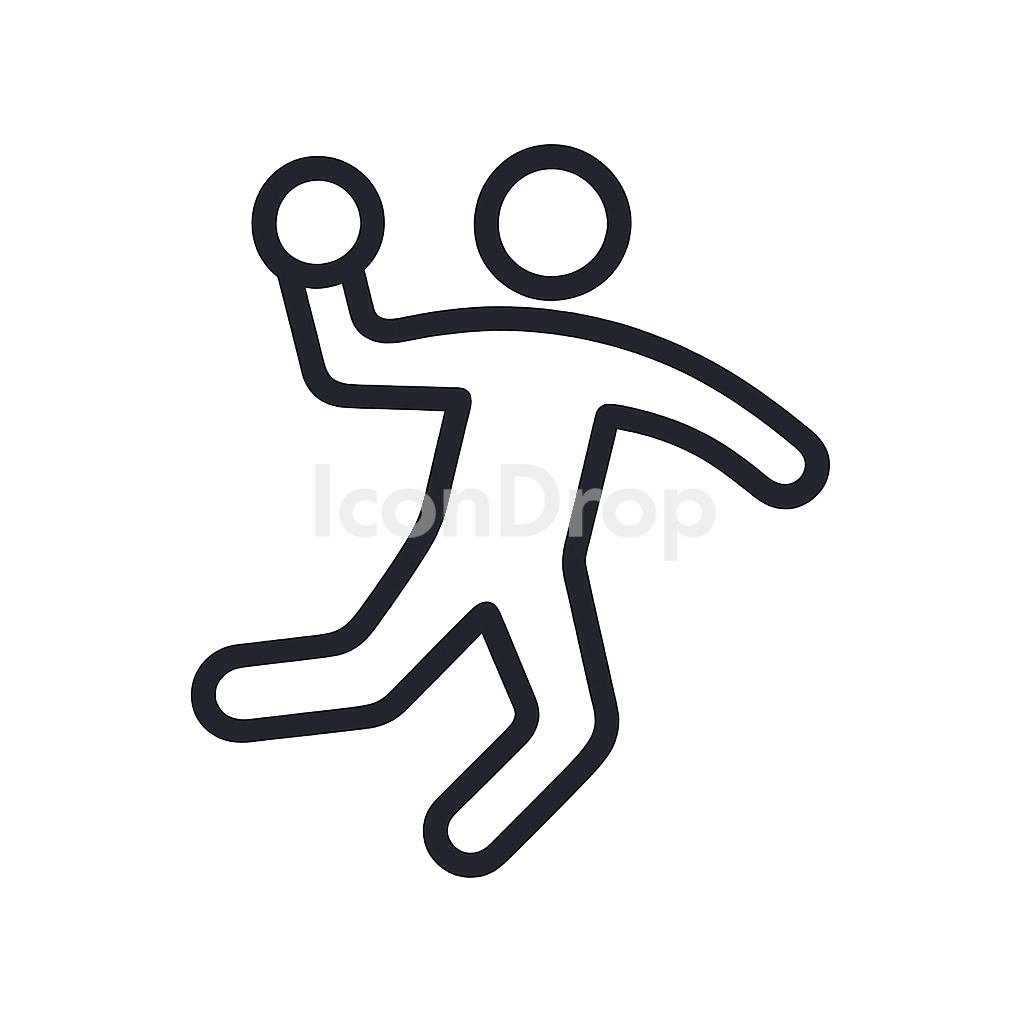 ハンドボールのアイコン アウトライン