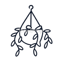 Hanging Plant Icon Outline