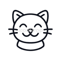 Happy Cat Icon Outline
