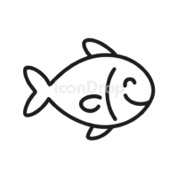 Happy Fish Icon Outline