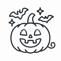 Happy Halloween Icon Outline