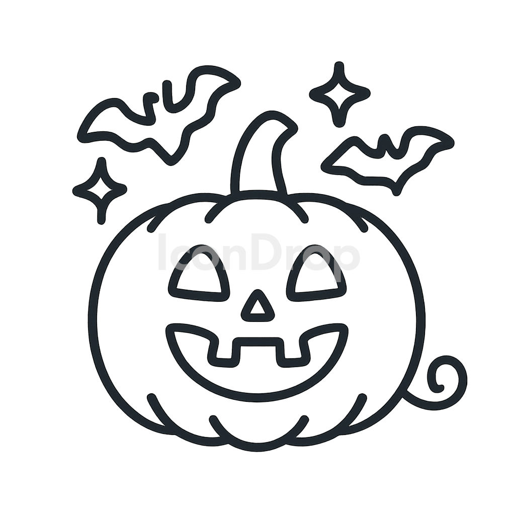 Happy Halloween Icon Outline