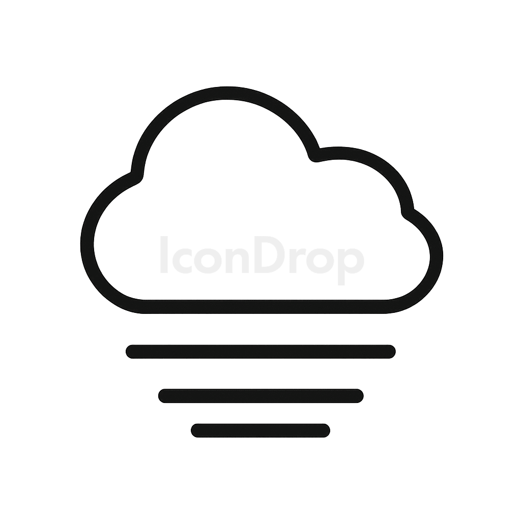 Haze Icon Weather App Outline