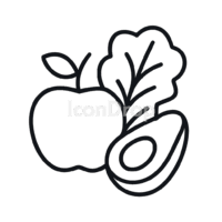 Healthy Food Icon Outline