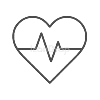 Healthy Heart Icon Outline