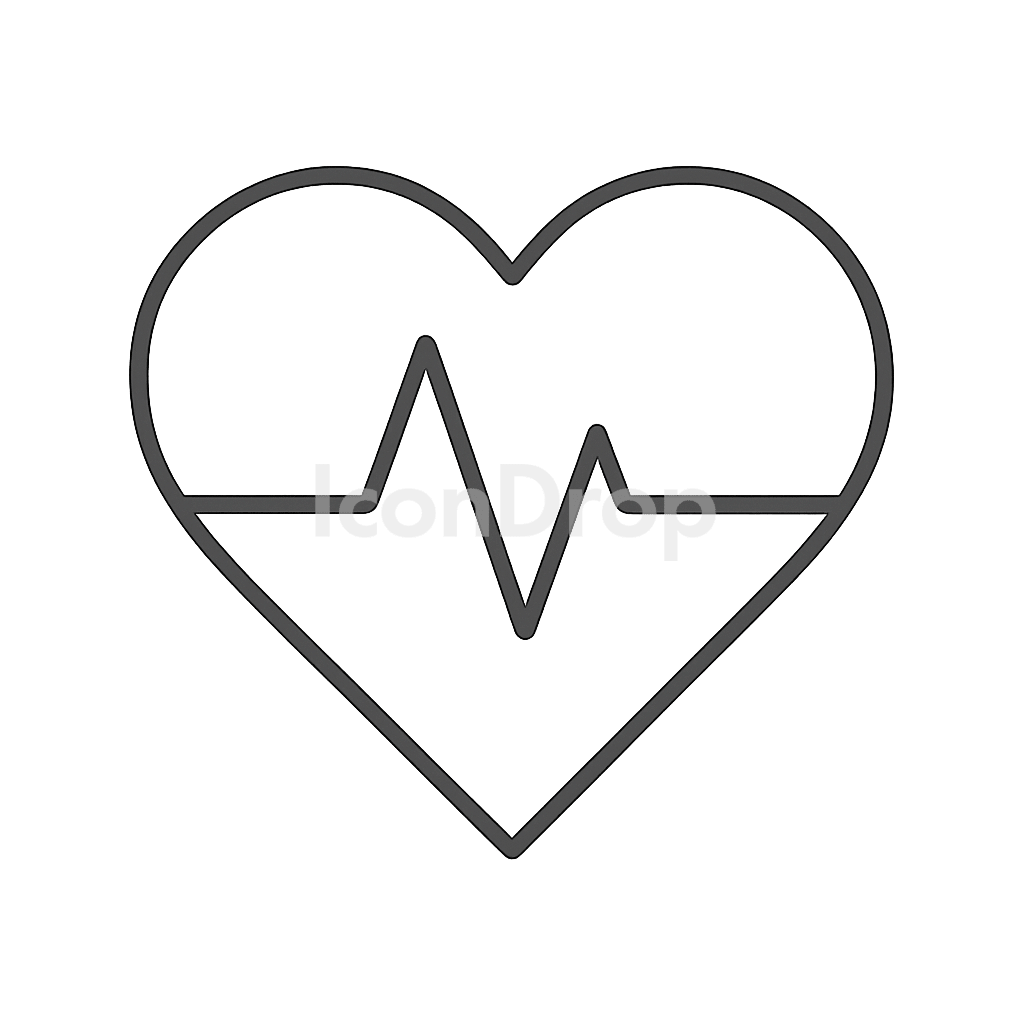 Healthy Heart Icon Outline