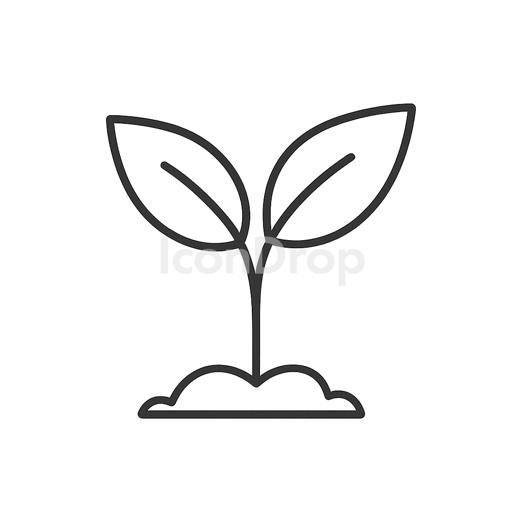 健康な植物のアイコン アウトライン