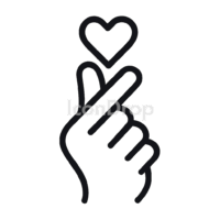 Heart Finger Icon Outline