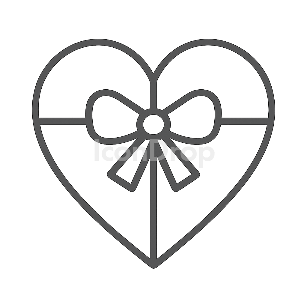 Heart Gift Icon Outline