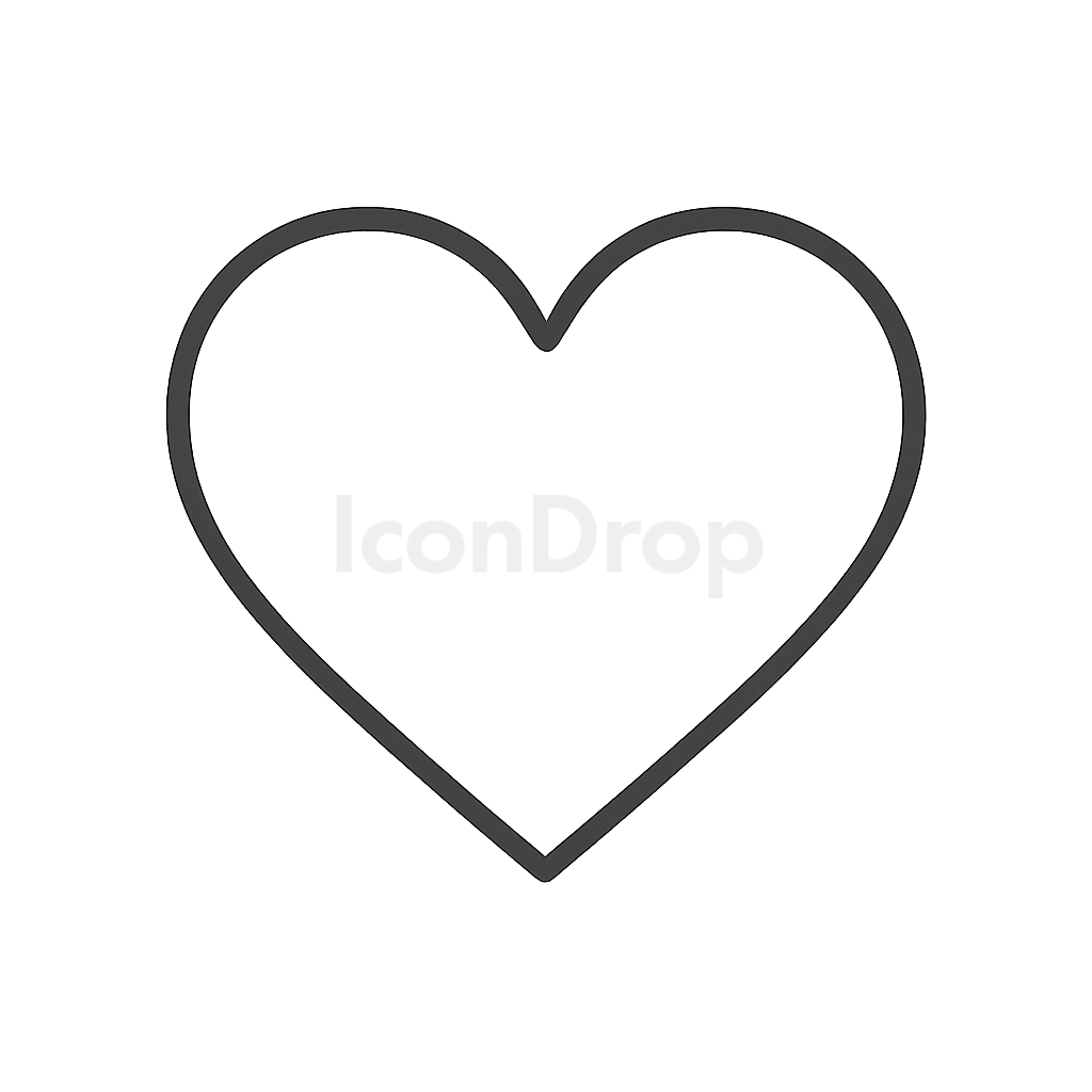 Heart Icon Aesthetic Outline