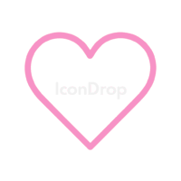 Heart Icon Aesthetic Pink Outline