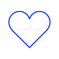 Heart Icon Blue Outline