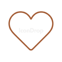 Heart Icon Brown Outline