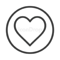 Heart Icon Circle Outline
