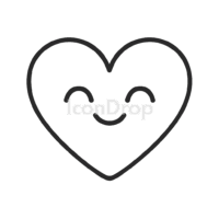 Heart Icon Cute Outline