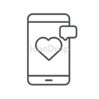 Heart Icon Dating App Outline