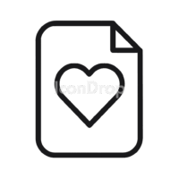 Heart Icon File Outline