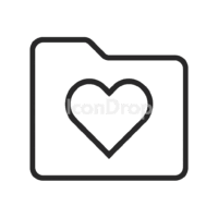 Heart Icon For Folder Outline