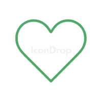 Heart Icon Green Outline