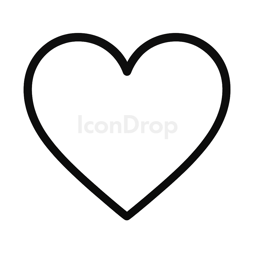 Heart Icon Love Outline