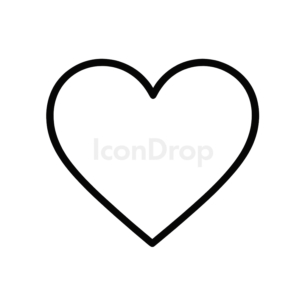 Heart Icon Minimalist Outline