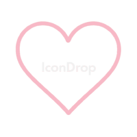 Heart Icon Pink Outline