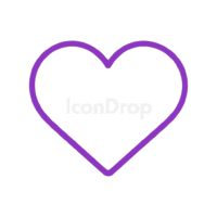 Heart Icon Purple Outline
