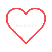 Heart Icon Red Outline