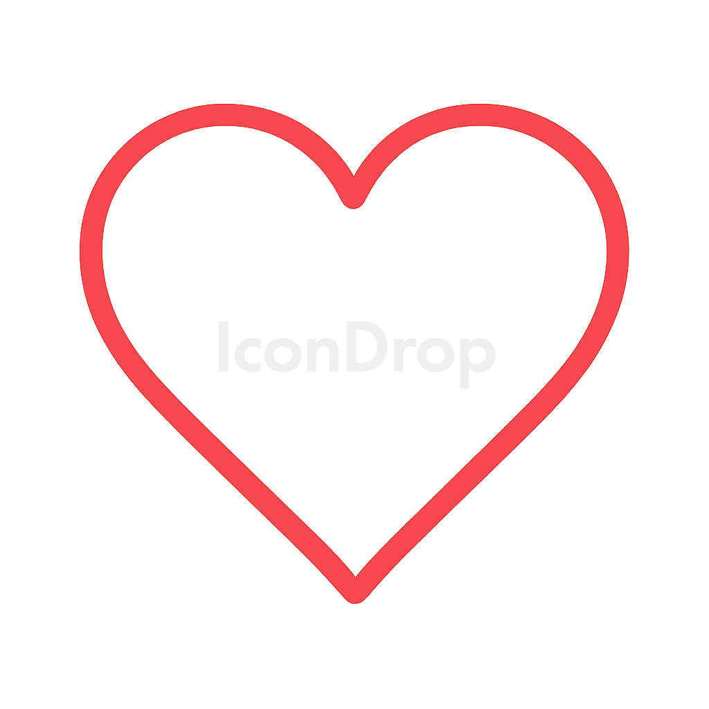 Heart Icon Red Outline