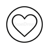 Heart Icon Round Outline