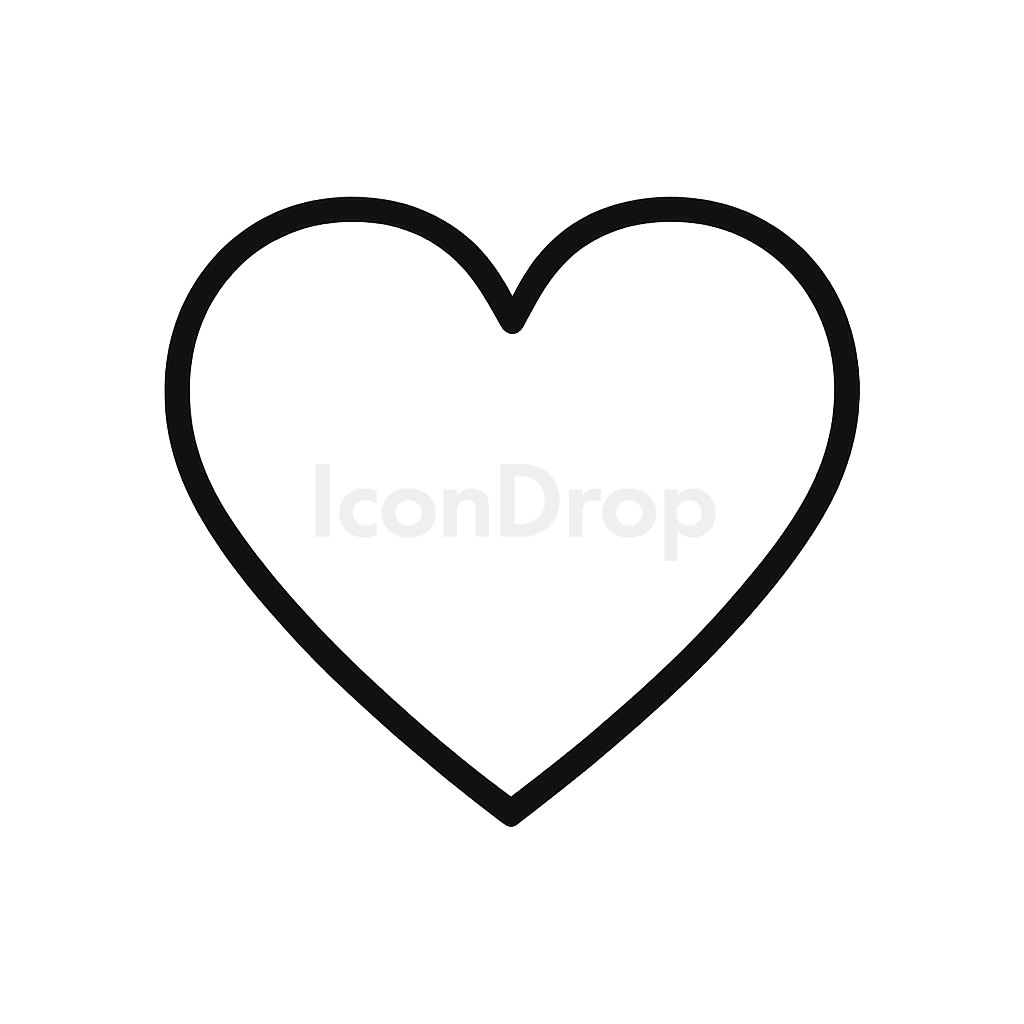 Heart Icon Simple Outline
