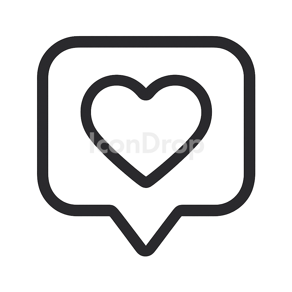 Heart Icon Social Media Outline