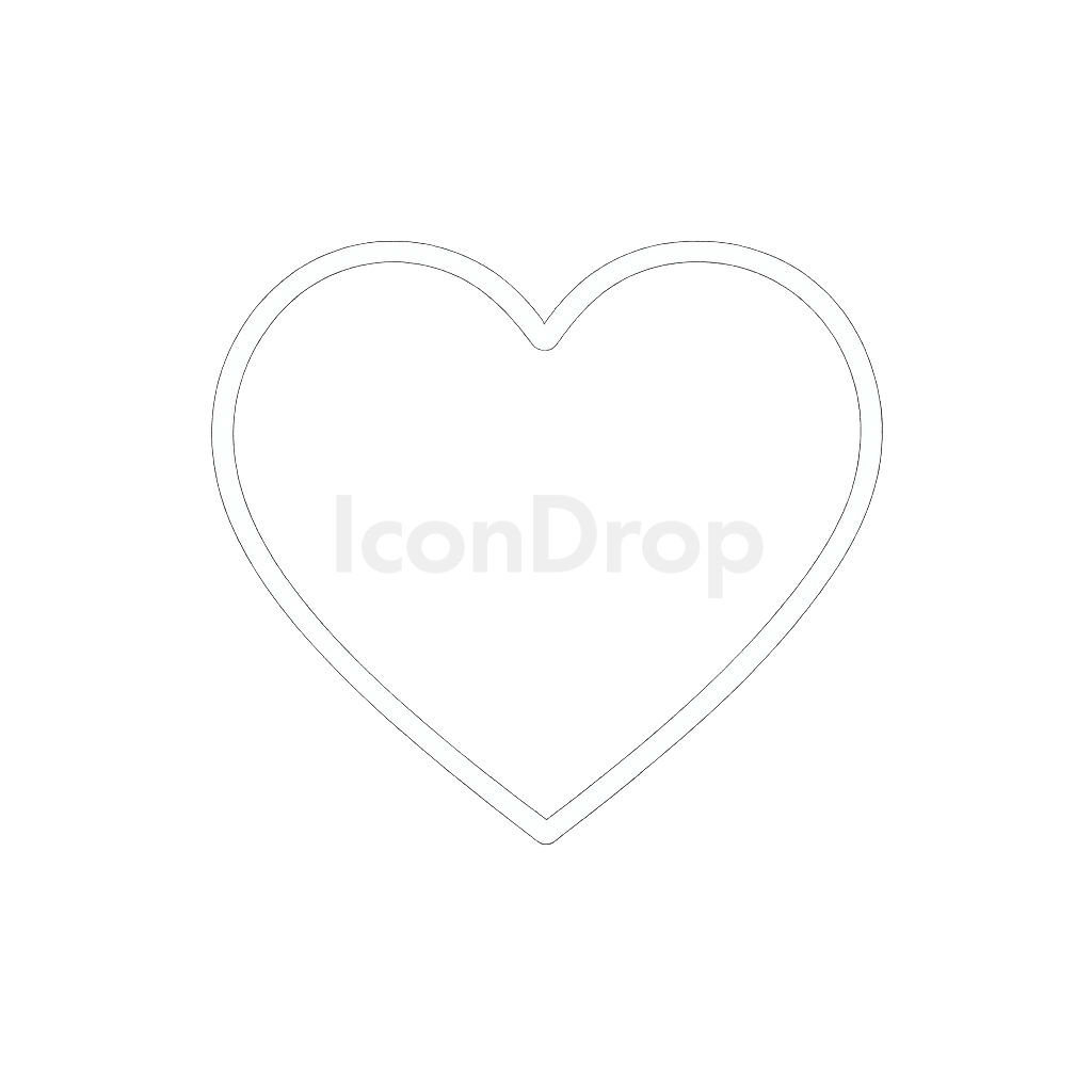 Heart Icon White Outline