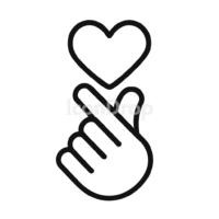 Heart Icons Kpop Outline