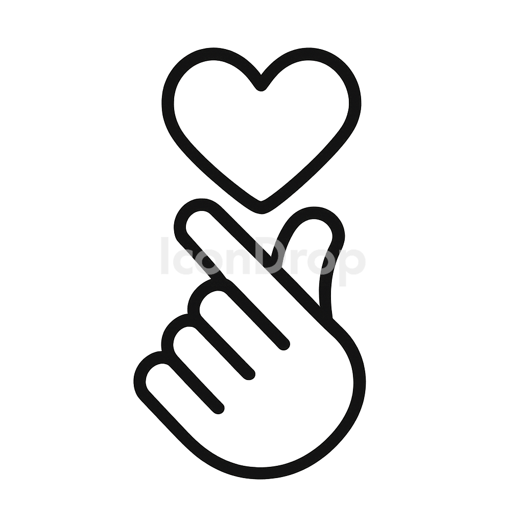 Heart Icons Kpop Outline