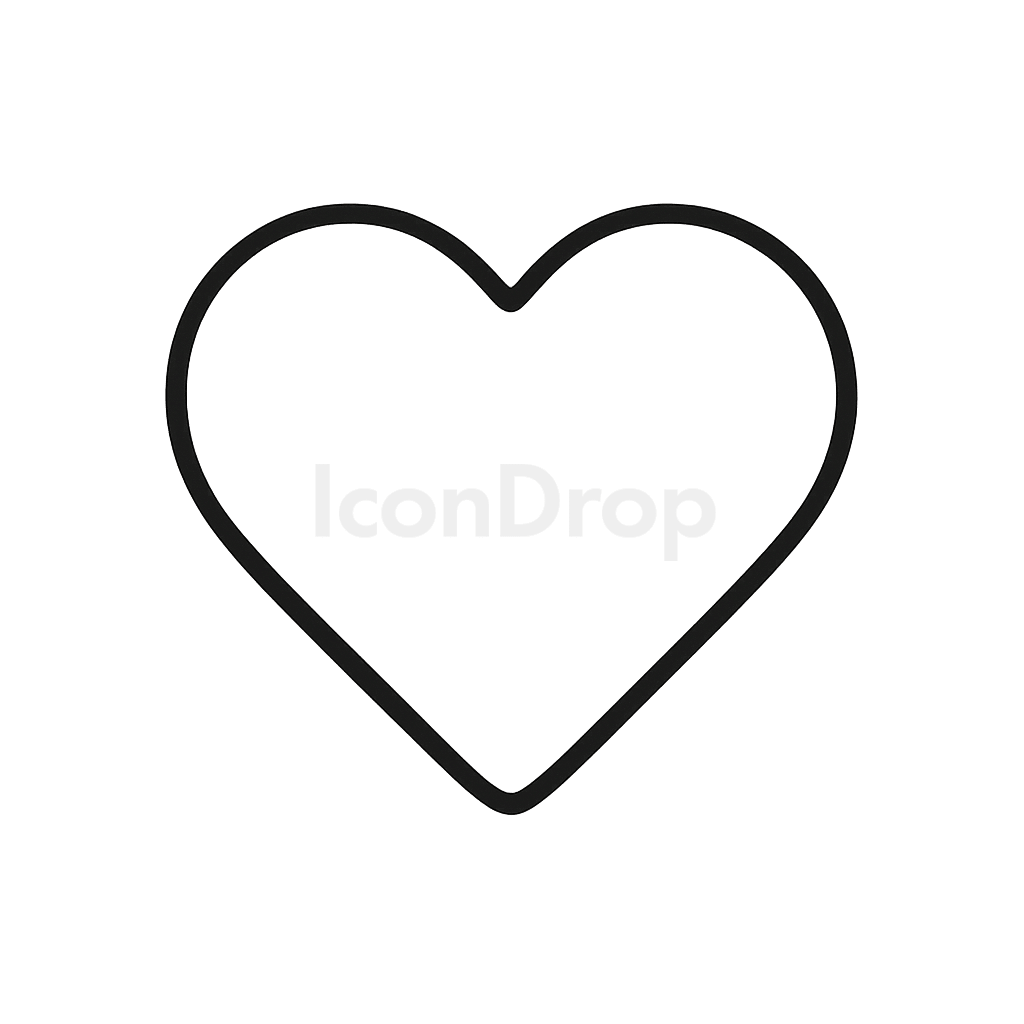 Heart Like Icon Outline