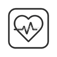 Heart Rate App Icon Outline