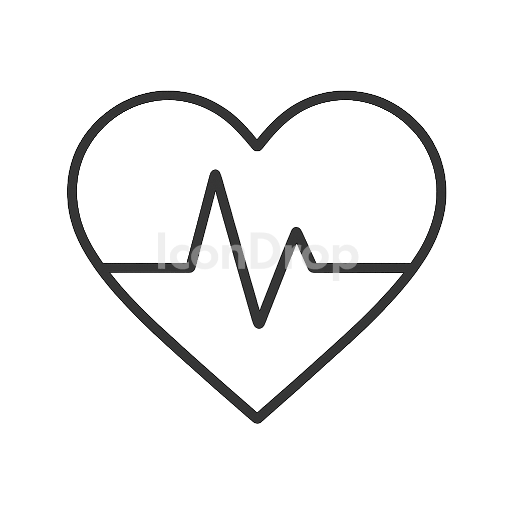 Heart Rate Icon Outline