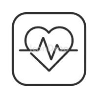 Heart Rate Monitor App Icon Outline