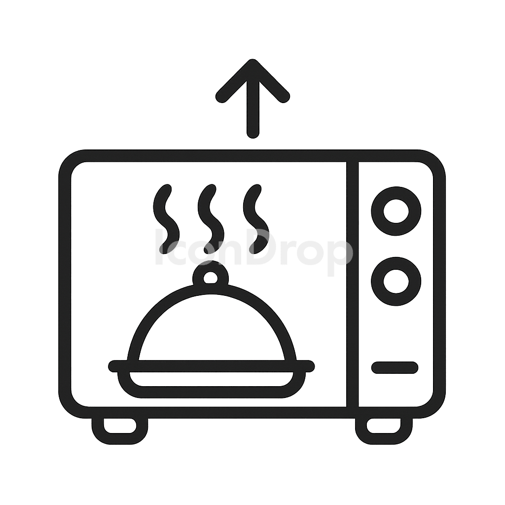 Heat And Eat Icon Outline