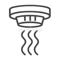 Heat Detector Icon Outline