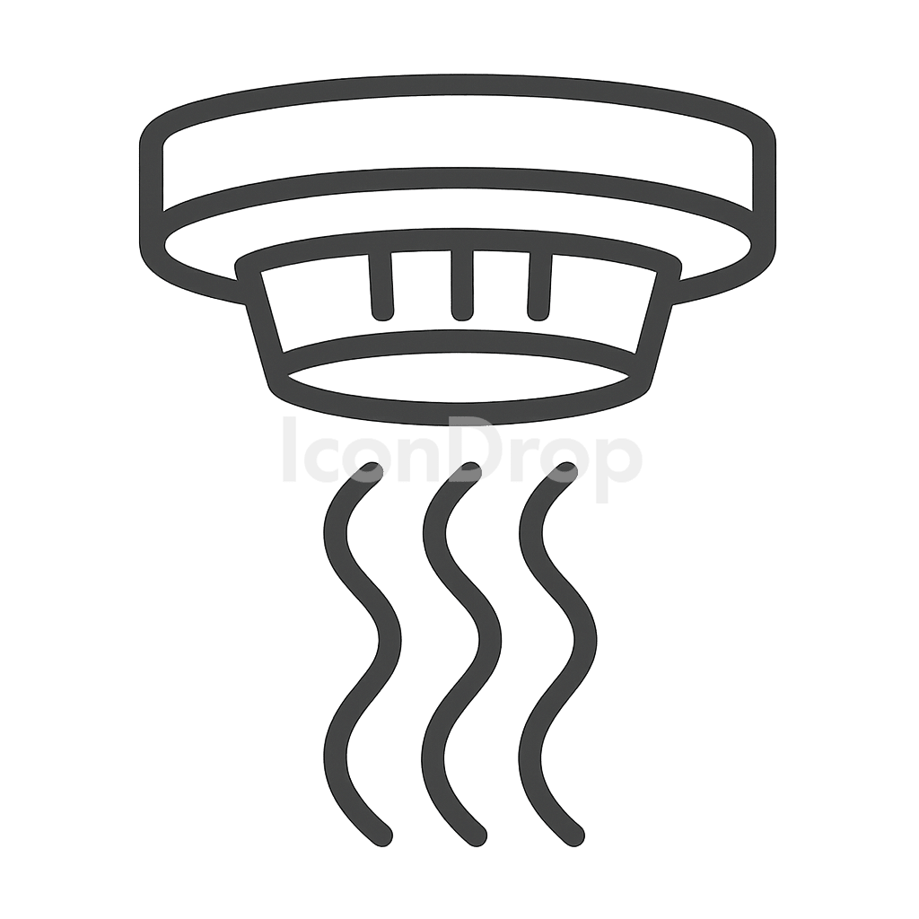 Heat Detector Icon Outline