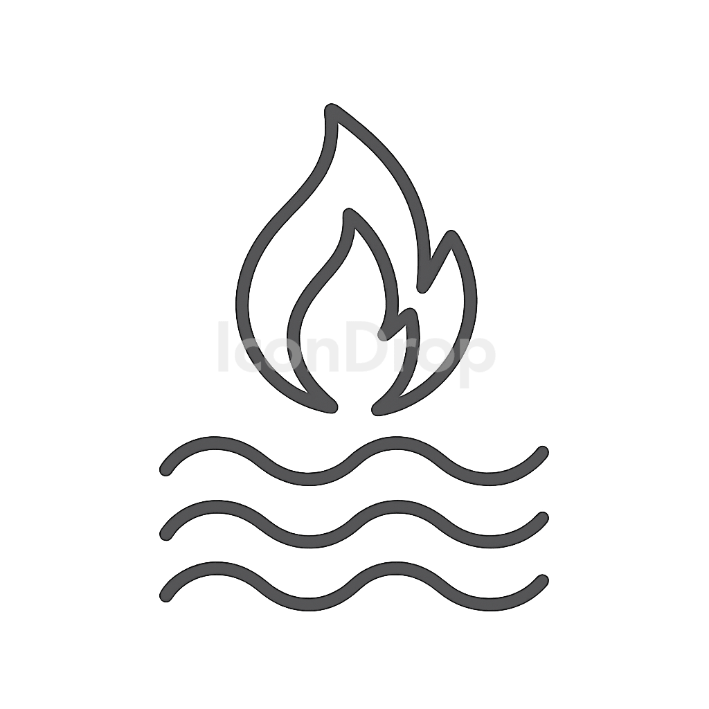 Heat Energy Icon Outline