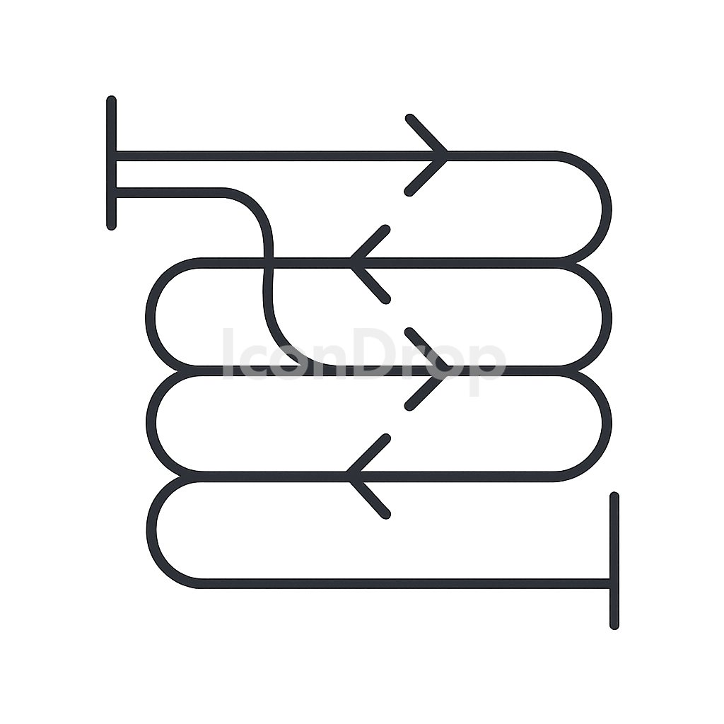 Heat Exchanger Icon Outline